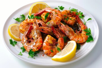 Cajun Spiced Shrimp with Vibrant Lemon Wedges