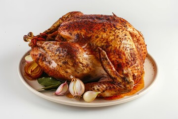 Cajun Brined Turkey with Caramelized Onions and Garlic