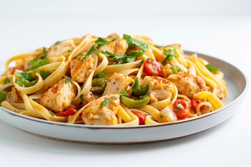 Delicious Cajun Chicken Fettuccine Pasta with Spicy Cream Sauce