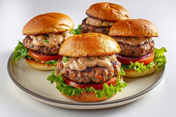 Sumptuous Cajun Pork Burgers with Spicy Remoulade Sauce