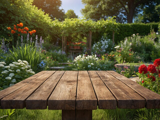 Fototapeta premium table in garden