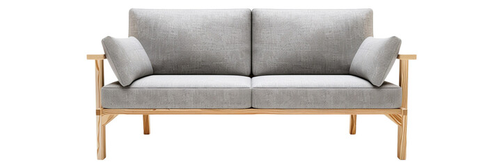 Set of A cozy reading nook with a cutout double seat sofa isolated on transparent background