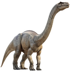Obraz premium Realistic Camarasaurus depiction of a giant sauropod dinosaur with a long neck and tail, illustrating prehistoric wildlife and dinosaur history.