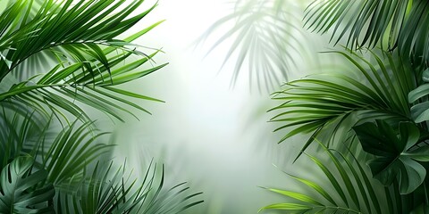 Mockup of green Areca house plants for interior decoration - Top view. Concept Interior Design, House Plants, Green Areca, Mockup, Top View