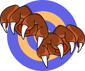 a pair of carnivorous clawed hand objects