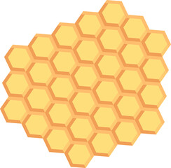 honeycomb illustration in isometric column style and very tempting