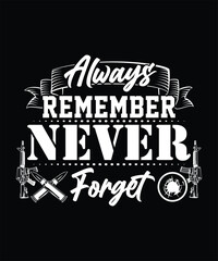 Obraz premium ALWAYS REMEMBER NEVER FORGET TSHIRT DESIGN