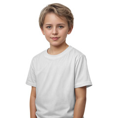 An image of a Boy with T-shirt isolated on a white background
