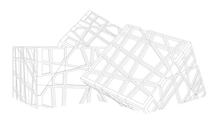 Building 3d structure. Architectural background. 