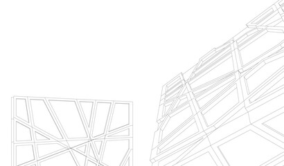 Building 3d structure. Architectural background. 