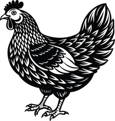 hen and chicken vector