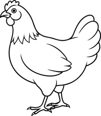 chicken line art