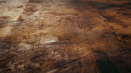 Fototapeta premium a minimalist image with a wooden surface with a brown stain