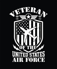 VETERAN OF THE UNITED STATES AIR FORCE TSHIRT DESIGN