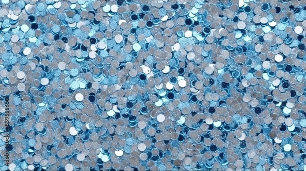 Poster abstract shiny background with blue glitter waves. scattered confetti sparkles with light blue color