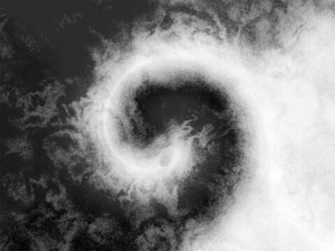 Black and White swirling tornado weather pattern