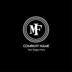 MF monogram logo , house, home, icon, building, vector, symbol, illustration, estate, sign, architecture, business, design, barn, construction, real, button, concept, web, logo, art, set, roof, window