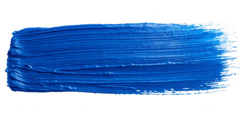 blue paint texture isolated on transparent background