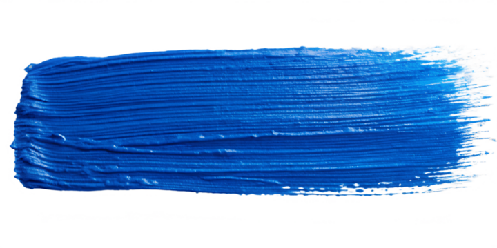 blue paint texture isolated on transparent background - Powered by Adobe