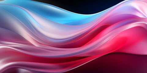 Fototapeta premium Modern Backgrounds, Banners, and Posters Dynamic 3D Iridescent Wave Design. Concept Modern Backgrounds, Banners, Posters, Dynamic 3D, Iridescent Wave Design
