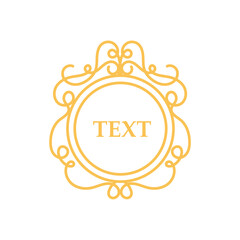 Collection of vintage ornament frames and borders in linear style. Vector design