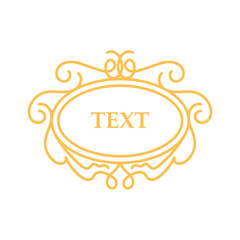 Collection of vintage ornament frames and borders in linear style. Vector design