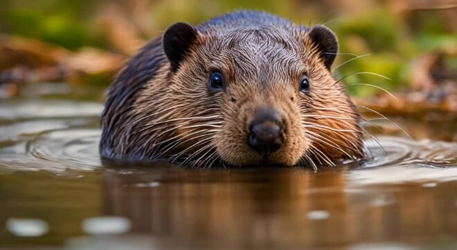 otters playing in the water