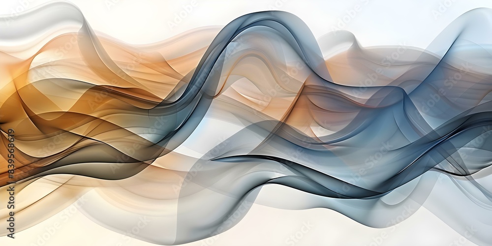 Poster dynamic backgrounds and wallpapers colorful 3d holographic wave design element. concept dynamic back