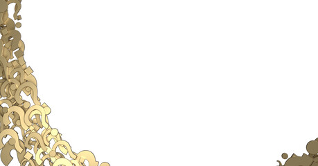 question marks background. 3D Rendering.