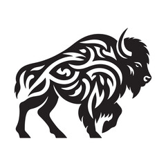 Bison vector art illustration