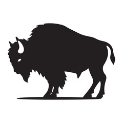 Bison vector art illustration
