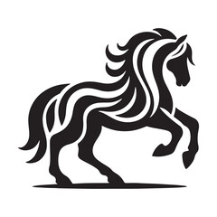 Horse vector art illustration