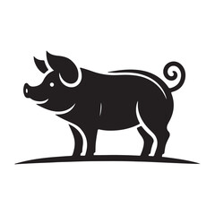 Pig vector art illustration