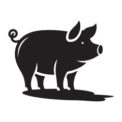 Pig vector art illustration
