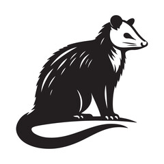 Opossum vector art illustration