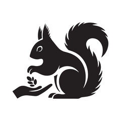 Squirrel vector art illustration