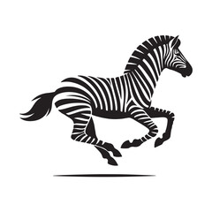 Zebra logo vector art illustration