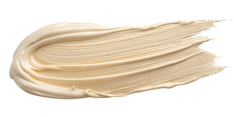 cream paint texture isolated on transparent background