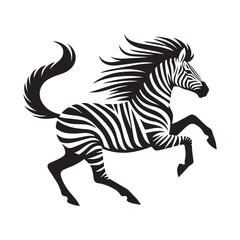 Obraz premium Zebra logo vector art illustration