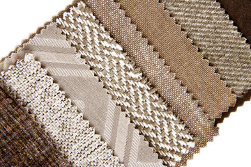 close up of the upholstery palette color and texture choice