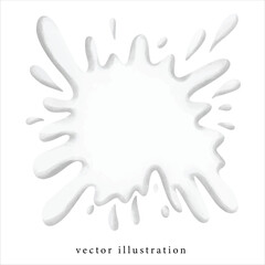 Smeared paint drops, message art sign in black and white