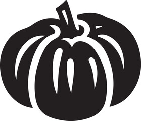 Funny Halloween pumpkin silhouette vector.
Halloween pumpkin icons style on white background