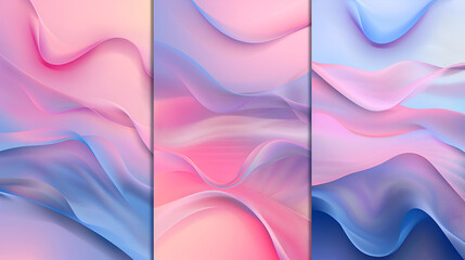 Obraz premium Set of Abstract wall art contemporary style ,Abstract 3D Gradient Background ,Artistic backdrop with liquid neon