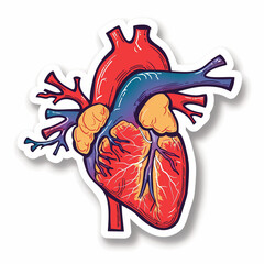 Illustrated Human Heart With Atrial Fibrillation