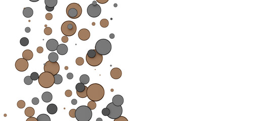 Obraz premium Multicolored paper confetti on transparent background. Realistic confetti flying. Colorful scattered items to holiday decorations.