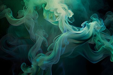 Fototapeta premium abstract background design with glowing line and visualization of fractal realms. generative Ai