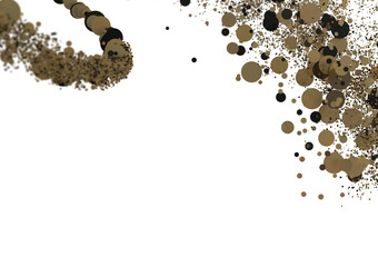 Radiant Revelry: Enthralling 3D Illustration of Shining gold Confetti