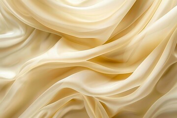 Obraz premium Elegant cream silk fabric texture with soft waves