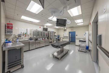 surgical suite interior, at veterinary clinic hospital, private animal pet health insurance