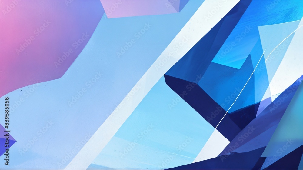 Aufkleber clean minimalist abstract background with geometric patterns in blue